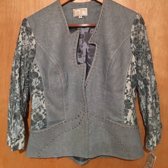 Linen / lace skirt suit - Picture 6 of 13